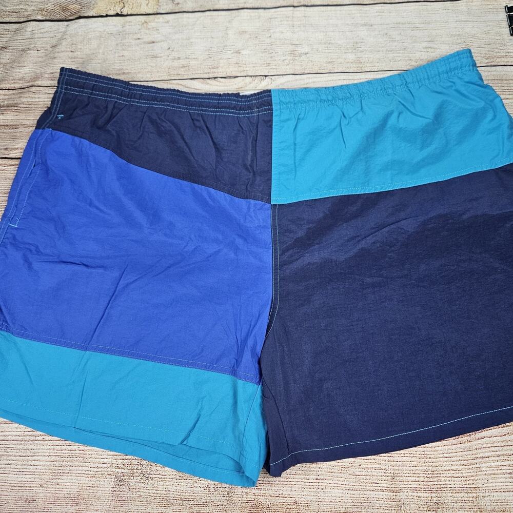 Vintage Mervyns Cheetah Shorts Men's XXL Lined Colorblock Swim Workout